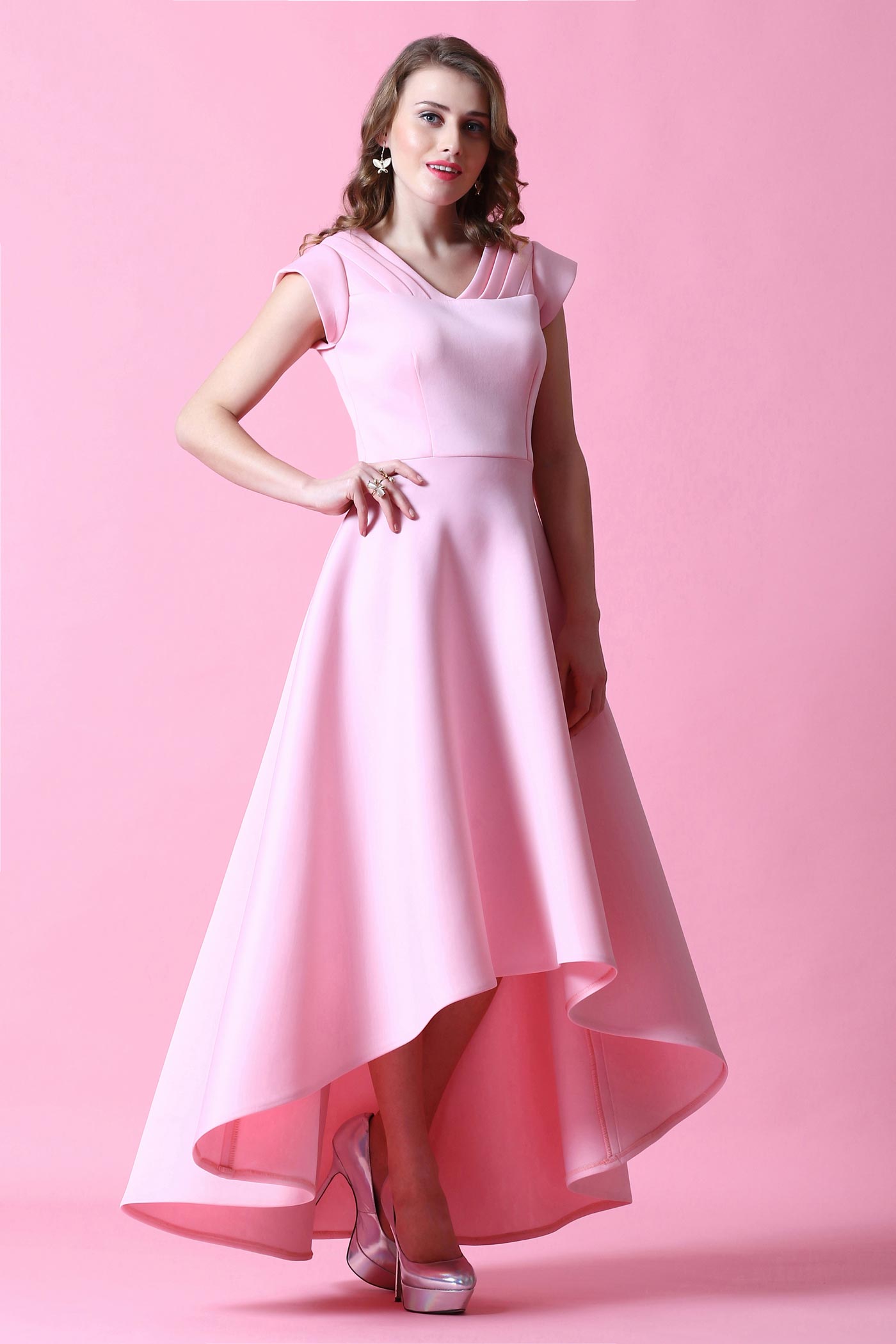 baby pink gown